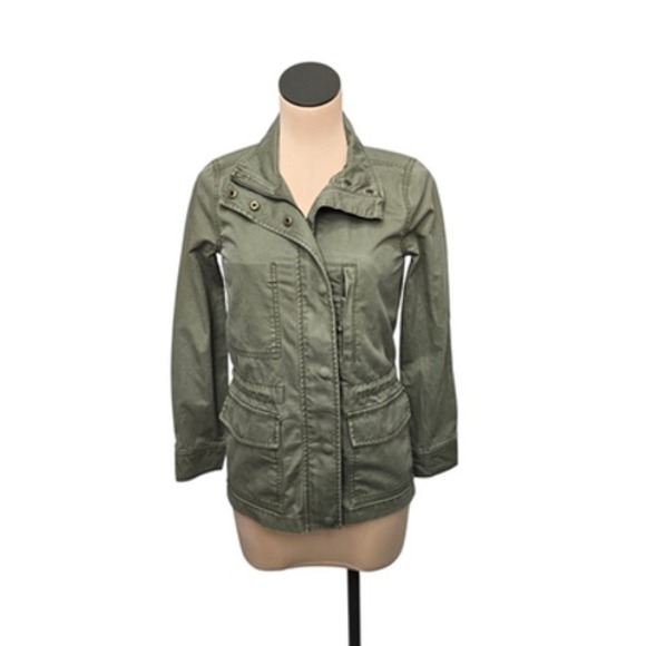 Madewell Jackets & Blazers - Madewell Jacket Womens XXS Olive Green Utility Field Military Anorak Zip Pockets